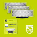 Miniatyrbillede 3 af 4: til OneBlade Elektrisk Barbermaskine og Trimmer, Holdbart Rustfrit Stål, Kant og Barbering, 3-pak, Model QP230/50