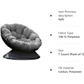 Pikkukuva 3 / 3: Tuolin pehmuste, pyöreä riippuva muna-riipputuolin pehmusteet nauhoilla tikattu design keinutuolin pehmusteet sisä- ja ulkokäyttöön harmaa 130cm (51 tuumaa)