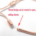 Miniatyrbilde 4 av 5: 3 stk. Dame Pulsering For Charms Solid Gull House of Ring-Snake Bone Armbånd