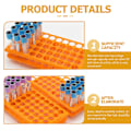 Miniatyrbillede 3 af 3: Rørholder Stativ Reagensglas Opbevaring Reagensglas Holder Samling Stativ Reagensglas Stativ Orange 24,5x12,5cm