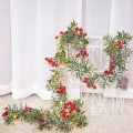 Miniatyrbilde 2 av 5: 1,75m Juleribbekrans med LED-lys, Juleribbekrans for trapper og peiser med LED-lys