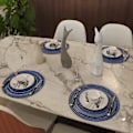 Pikkukuva 5 / 5: Lämmönkestävät liukumattomat pyöreät tabletit (sininen, 6 kpl)