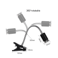 Miniatyrbild 3 av 4: Paket med 2 st 1* UVA UVB 50W lampor + 1* lampkropp, Reptillampa Uppvärmd Landsköldpadda Lampa med Lång Bas 360° Rotation för Reptiler