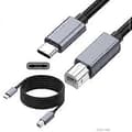 Miniatyrbillede 5 af 5: USB C til B BM-kabel, printertilslutning TypeC til USB B-ledning til pc, bærbar computer til printer, scannere 0,3 m 0.3 m