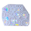 Miniatyrbillede 1 af 5: Ørestik Resinform, Holografisk Nøglering Charm Form Diy Resin SmykkeformB