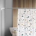 Miniatyrbillede 2 af 5: Showerforhængsstang i rustfrit stål uden boring - 90 til 160 cm - Teleskopstang med gummi til skab/badekar/vindue/tørretumbler