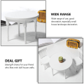 Miniatyrbilde 4 av 5: Trestol med tilbehør til dukkehus - Mini bord, mini plaststol, dukkehus mini spisebord, hvit 9X9