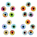 Miniatyrbillede 3 af 3: 20 stk Glas Patch Gems Cabochons Smykker Runde Charms Til Smykkefremstilling Assorterede Farver 2x2cm