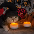 Miniatyrbilde 3 av 5: 2-pakks Julepynt Gresskarlys, Batteridrevet Dimmbare Jack-O-Lantern LED Gresskarlys med Timer & Fjernkontroll