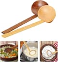 Miniatyrbild 7 av 8: 2st Hotpot Trä Soppslev Matlagning Långt Handtag Slitstarkt Trä Bambu Material