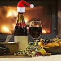Miniatyrbild 5 av 5: Röda Mini Jultomteluvor för Julfest 10 stycken mini julhatt för bordsdekorationer Vinflaskor Cover