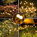 Miniatyrbillede 2 af 5: 8 stk. udendørs solcellelamper, ildfluelamper til haven, solcellelamper til havepynt, 8LED solcellelamper til haven