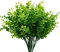 Artificial Grass, 5-pack UV-resistant Artificial Outdoor Plants Artificial Flowers for Balcony, Green