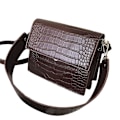 Miniatyrbillede 1 af 5: Dametasker i Læder - Modetaske til Kvinder og Piger - Skuldertaske - Crossbody Taske - Tote - Messenger - Kaffe