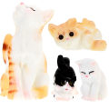 Miniatyrbild 1 av 4: 4 st Miniatyrkattfigurer Mini Resin Cat Modellprydnader Mosslandskap Simuleringskattprydnad3. 3.5X3CM