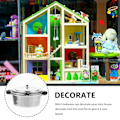 Miniatyrbilde 4 av 4: Leker Mini Kjele Ornament Simulering Pot Dekorativ Miniatyr Pot(l)
