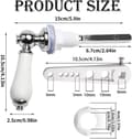 Miniatyrbild 2 av 6: Ceramic Toilet Handle, Flush Handle, Traditional Victorian Style Replacement Lever, White Color_OF