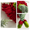 Miniatyrbillede 5 af 5: Elf Ben Hanging Krans Julepynt Vindue Væghængning Dekoration Dreng