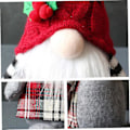Miniatyrbillede 4 af 5: Julenisse Faceless Plush Dukke Julemand Elf Dværg Rød, Hvid 2stk