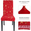 Miniatyrbild 3 av 5: Julstolsöverdrag Set om 4 Stretch Stolsöverdrag Universal Modern Jul Festlig Slipcover Dekorationsskydd