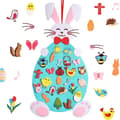 Miniatyrbild 1 av 4: Easter Felt Bunny Wall Hanging Set with Removable Decorations, Festive Holiday Decorations for Home Decor