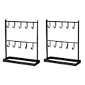 Miniatyrbillede 1 af 5: 2x Bordplade Jern Smykker Smykke Ørestik Hanger Halskæde Ring Ørestik Ørestik Hylde Display Hylde P
