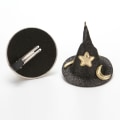 Miniatyrbillede 4 af 4: Mini Tophat Hårklemmer Skinnende Stjerne Måne Halloween Hexehat Flet Hårnåle Hårspænder Hårtilbehør til Fest Pe