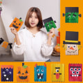 Miniatyrbild 4 av 5: 7-delad Halloween-pysselkit i trä, obehandlat, DIY-konstmaterial för barn