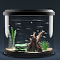 Miniatyrbillede 3 af 3: Statue Dekor Harpiks Håndværk Dekor Akvarium Vulkan Dekorationer Vulkan Bobler Fisk Tank Akvarium Vulca