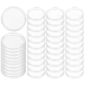 Miniatyrbild 2 av 3: 44 st Plast Bokbindningsskivor Lösblad Binders Bindringar För DIY Anteckningsblock Planerare Vit 2.8x2.8cm