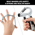 Pikkukuva 3 / 4: Count Grip Strength Device | (Harmaa Musta) Puristusvoimamittari Kynsiliikuntavälineet Nuorten Poikien Lahja Puristusvoima Säädettävissä (5-60)