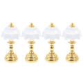 Miniatyrbilde 1 av 5: 4 stk Mini Landskaps Skrivebordslampe Mini Skrivebordslampe Mini Hus Bordlampe Mini Lys Dekor 4X2CM