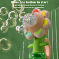 Miniatyrbild 4 av 5: Elektrisk Solros Bubbelmaskin Skakar Huvudet Dansande Leksaker, Automatisk Solros Bubbelmaskin med Ljus och 3 Hastigheter (Gul)