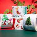 Miniatyrbilde 3 av 5: Juleklistremerker for kortlaging Julepynt firkantet lim C