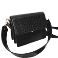 Miniatyrbild 1 av 5: Modehandväska i läder för kvinnor och flickor, axelväska, crossbody-väska, tote, messenger, svart