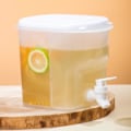 Miniatyrbillede 2 af 5: 3,5 l Stor Kapacitet Plastik Drikkedispenser, Drikkedispenser Med Hane Is Limonade Juice Beholder