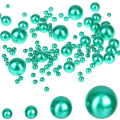 Pikkukuva 1 / 2: 125 kpl Tekohelmiä DIY-Maljakoristeluun, Uivia Helmiä Kukkakoristeluun, Vihreä 3x3cm Green 3X3cm