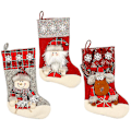 Miniatyrbild 1 av 5: Julstrumpor, Mjuka Rensa & Snögubbe Julstrumpor Godispåsar, Presentpåsar För Hemmet, Fest, Träd, Hängande Dekorationer (Flerfärgade) (3-pack)