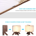 Miniatyrbilde 5 av 5: Trebokbrettet Foldbar Boklampe, R-formet Led Boklys, Usb Oppladbar