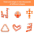 Miniatyrbild 2 av 4: Dice Game - 12 Pcs Magic Speed Cube Snake Cube Puzzle Magic Snake Cube 3D IQ Toy for Kids and Adults (Random Color)