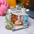 Miniatyrbilde 4 av 5: DIY Lily Porch Møblert Barn og Voksen Loft Dukkehus Miniatyr Dukkehus Tresett Leke DG11 Lily PORCH