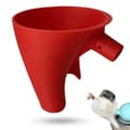 Flour Funnel for Kitchen Aid Mixer, Flour Funnel - Kitchen Machine Accessory, Easy Pouring Without Mess, Anti-Splash Accessory, Dishwasher Safe (Red)(Ho)