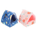 Miniatyrbillede 1 af 3: 2 stk Fyldte Hamster Varme Rotter Seng Egern Hus Sengetøj Kanintelt Hus Pindsvin Seng Hamster Sovetelt Assorteret Farve 8X8X8cm