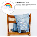 Miniatyrbillede 2 af 5: 4 stk. Regnbue Patch Piger Jern På Regnbue Sky Patches Børnetøj Sy På Broderet Dekorative Applikationer DIY Tøj Tilbehør