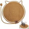 Katteskrapematte - Skrapestolpe med katteøreformede pigger, anti-ripeputer, tilbehør inkludert. Diameter: 43 cm.