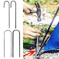 Miniatyrbilde 2 av 5: 3 stk. L/U-formede jordankere, teltplugger for camping, jordspyd for landskapshage