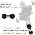 Miniatyrbilde 5 av 5: Kuleadapter Kulefeste Doble Hoder 25 mm (1 tomme) Kompatibel med Ram Doble Kuleleddsarmer GPS-fester (1 stk, svart)