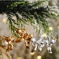 Miniatyrbillede 4 af 5: Guld Engelengel Vedhæng Dukke Hjem Nyårs Ornament Navidad Juletræ Guld Engel