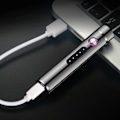 Miniatyrbild 3 av 4: Portabel Mini USB Elektronisk Tändare Vindtålig USB Laddningsbar Tändare Ljus Tändare med LED Ström Indikator