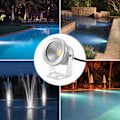 Miniatyrbild 2 av 5: Utomhus Nedsänkbara Ljus Under Vatten Ljus Vattentäta Fjärrkontroll 12v Led Pärlor För Damm Pool L